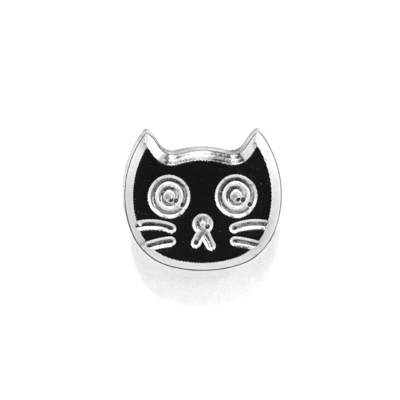 ボディピアス 黒 シンプル ねこ 猫
