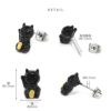 ステンレスピアス金木犀オレンジフラワー華やか上品金色ストレートバーベルアクセサリー