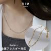 ネックレスボールキレイシンプル金属アレルギー対応スネークチェーンアクセサリー