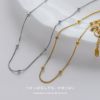 ネックレスボールキレイシンプル金属アレルギー対応スネークチェーンアクセサリー