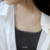 ネックレスボールキレイシンプル金属アレルギー対応スネークチェーンアクセサリー