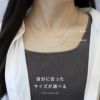 ネックレス滑らかシンプル金属アレルギー対応光沢スエッジチェーンアクセサリー