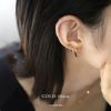 ピアスフープドロップワンタッチピアスシンプルK24PG上品セグメントリングピアス16ゲージ18ゲージアクセサリー