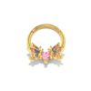 ハートジュエル蝶々マジカルピアス・セグメントリングゴールド