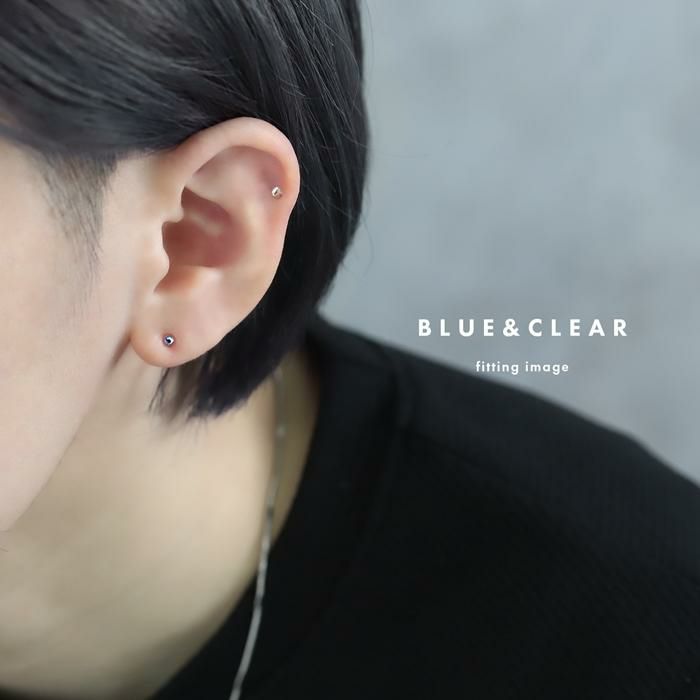 ピアス 透明ピアス 強化ガラスピアス さりげない 小ぶり ストーン 2個セット スタッド アクセサリー