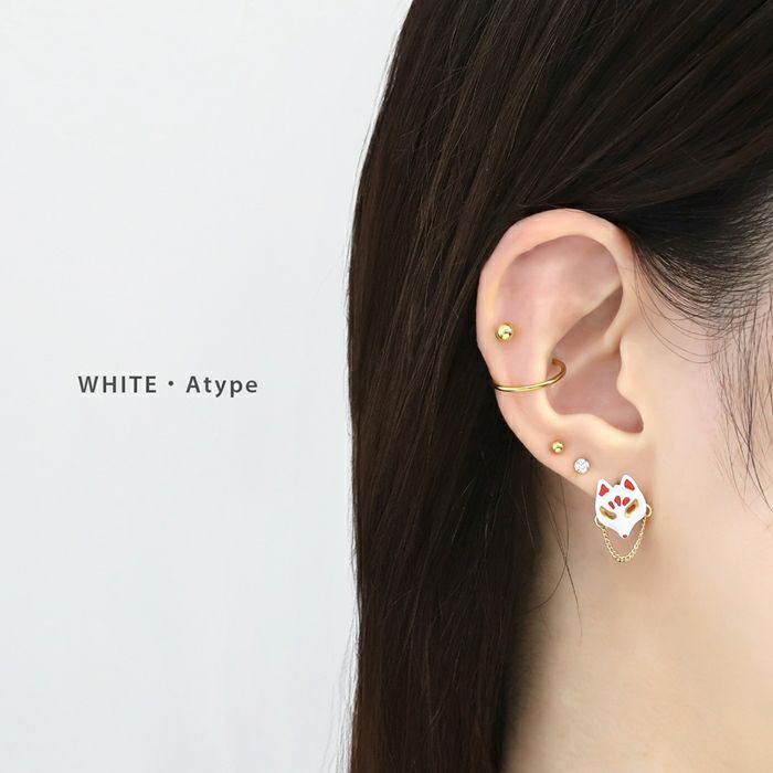 狐面ネジ式キャッチ【凛オリジナル】｜ボディピアス凛【公式】