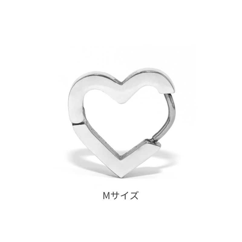 ハートワンタッチフープピアス・Mサイズ