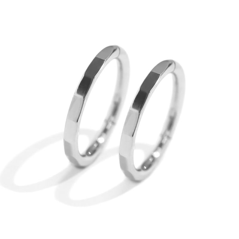 カットデザインリングピアス【2個セット】