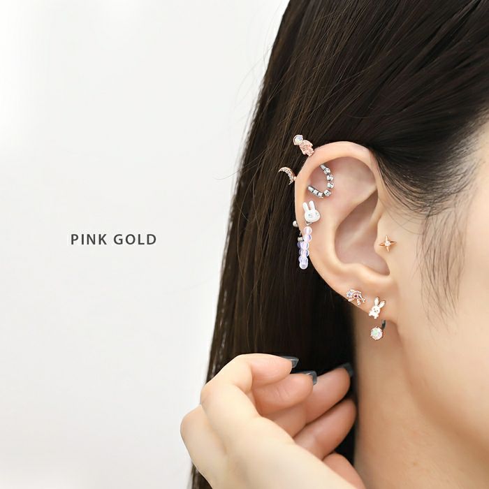 16G 軟骨ピアス 宇宙飛行士 宇宙 コスモ 宇宙服 ユニーク かわいい