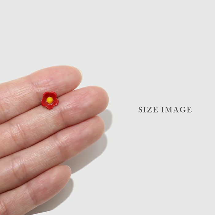 ステンレスピアス椿ツバキカメリア花フラワーかわいい大人カワイイ上品スタッドピアスアクセサリー
