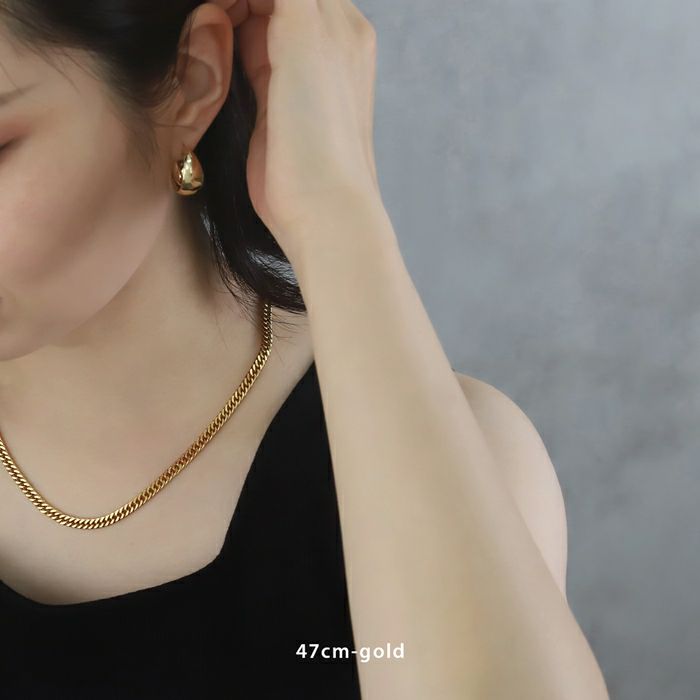 ネックレスキレイシンプル金属アレルギー対応サージカルステンレスIPコーティング4.5mm喜平チェーンアクセサリー