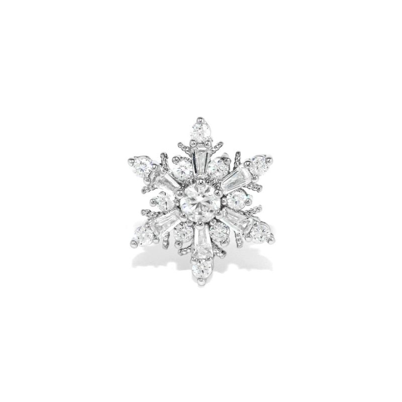 凛オリジナル雪の結晶ピアス・クリア
