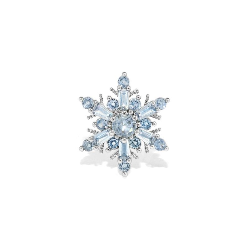 凛オリジナル雪の結晶ピアス・ライトブルー