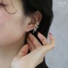 リボンレースアップイヤーカフゴールドニッケルフリーでお肌に優しいアクセサリー