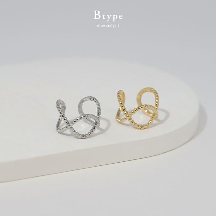 イヤーカフ クリップ イヤリング ツイストクロス ニッケルフリー リング イヤカフ アクセサリー