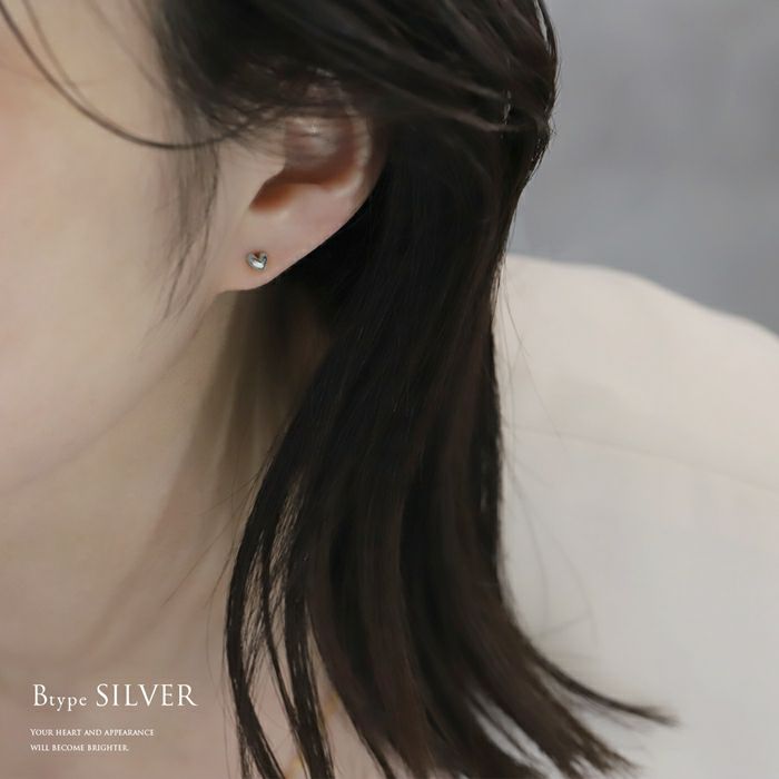 ピアス ミニ ハート かわいい 小さめ オールステンレス PVDコーティング スタッド アクセサリー