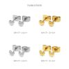 ピアス ミニ ハート かわいい 小さめ オールステンレス PVDコーティング スタッド アクセサリー