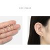 軟骨ピアス チェーン ダブルバーベル キュービックジルコニア キレイ ストレートバーベル ボディピアス
