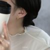 軟骨ピアス ティアドロップ 雫 ドロップ 金属アレルギー対応 ハーフフープ ストレートバーベル ボディピアス
