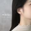 軟骨ピアス クローバー 四つ葉 ジュエル キュービックジルコニア ストレートバーベル ボディピアス