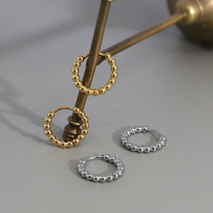 ピアス メタルボール ハート リング 金属アレルギー対応 フープ アクセサリー