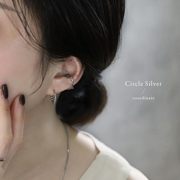 ピアス メタルボール ハート リング 金属アレルギー対応 フープ アクセサリー