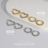 ピアス メタルボール ハート リング 金属アレルギー対応 フープ アクセサリー