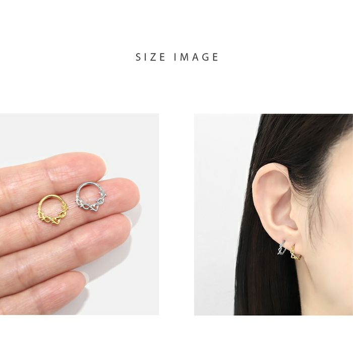 軟骨ピアス フープ いばら 茨 とげ ワンタッチ 金属アレルギー セグメントリング ボディピアス
