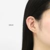 軟骨ピアス リボン 小さめ きらきら ジュエル キュービックジルコニア ストレートバーベル ボディピアス