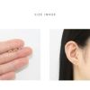 軟骨ピアス リボン 小さめ きらきら ジュエル キュービックジルコニア ストレートバーベル ボディピアス