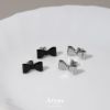 ピアス リボン かわいい バレエコア 韓国ファッション チタンポスト スタッド アクセサリー