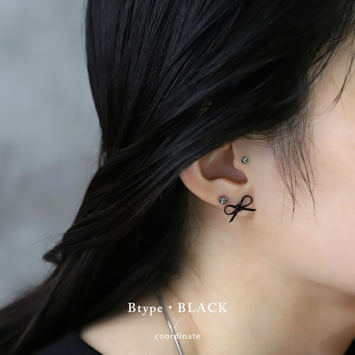 ピアス リボン かわいい バレエコア 韓国ファッション チタンポスト スタッド アクセサリー