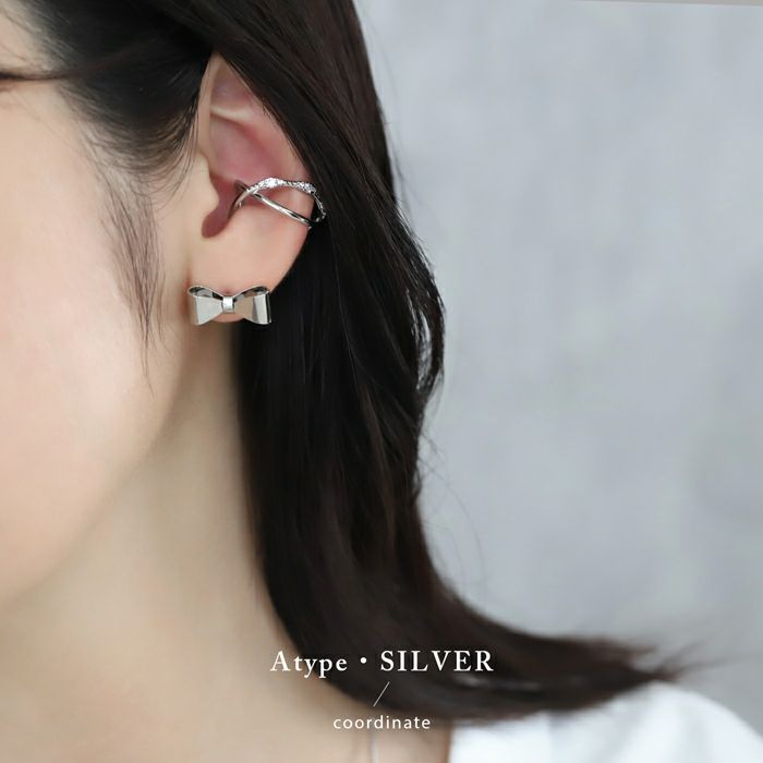 ピアス リボン かわいい バレエコア 韓国ファッション チタンポスト スタッド アクセサリー