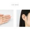 軟骨ピアス 羽 ハート 天使 チェーン 揺れる キュービックジルコニア ストレートバーベル ボディピアス
