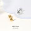 軟骨ピアス うさぎ 小さめ デイリー かわいい 小ぶりストレートバーベル ボディピアス