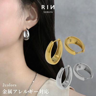 ピアス ドロップピアス シンプル 大人カワイイ ワンタッチ フープ リング アクセサリー