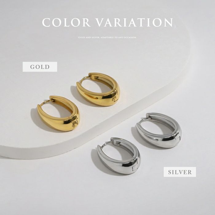 ピアス ドロップピアス シンプル 大人カワイイ ワンタッチ フープ リング アクセサリー