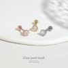 軟骨ピアス クラウンジュエル プリンセスカップ キュービックジルコニア 王冠 ストレートバーベル ボディピアス