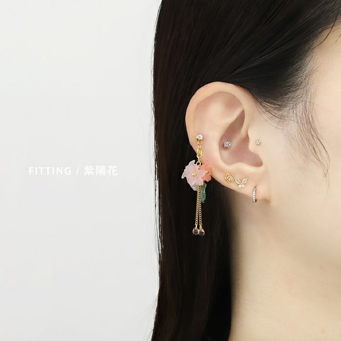 チャーム 花 桜 藤 紫陽花 和風 和 揺れる アレンジ パーツ カスタマイズ ピアス ボディピアス