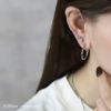 ピアス ステンレス フープ 大ぶり キャッチレス シンプル フープピアス アクセサリー