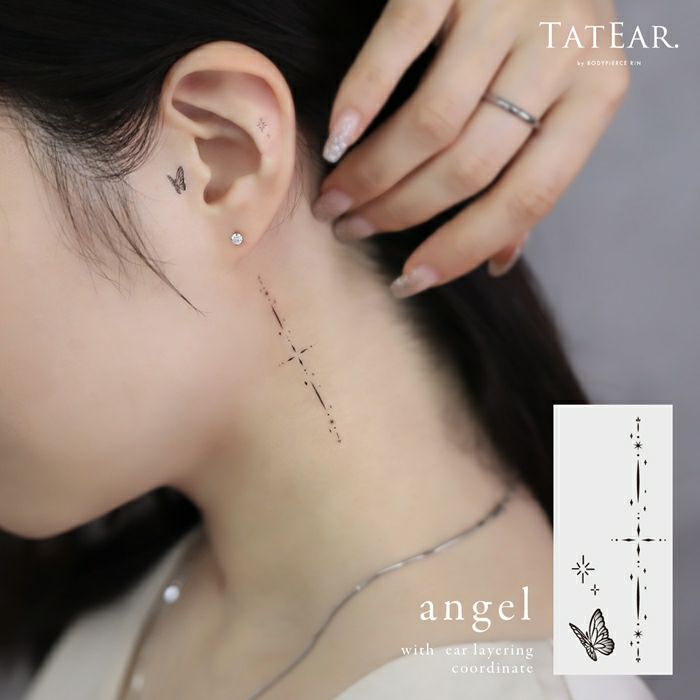 ステッカー タトゥーシール タティア 耳 おしゃれ TATEAR アート 一日 凛 オリジナル 雑貨 タトゥ