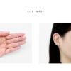 軟骨ピアス かわいい ローズ 薔薇 キュービックジルコニア 揺れる ストレートバーベル ボディピアス