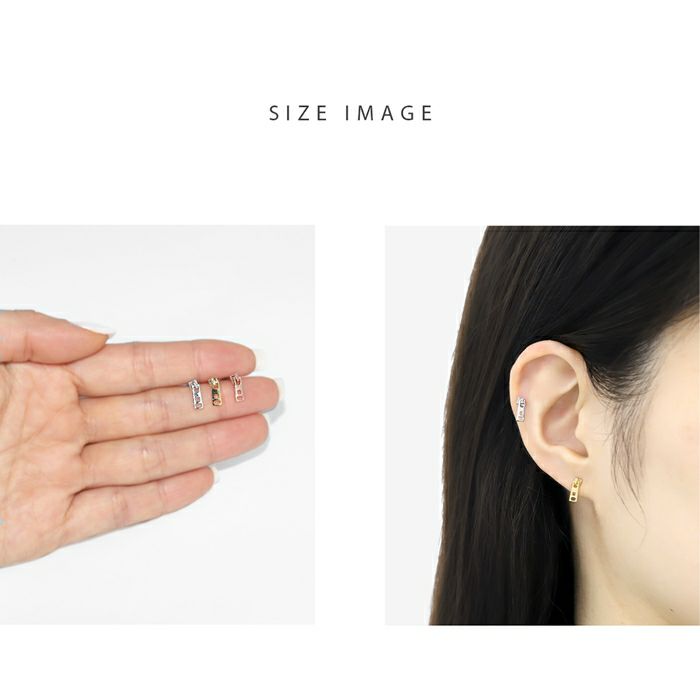 軟骨ピアス 16G ファスナー ジッパー チャック 個性的 個性派 ボディ