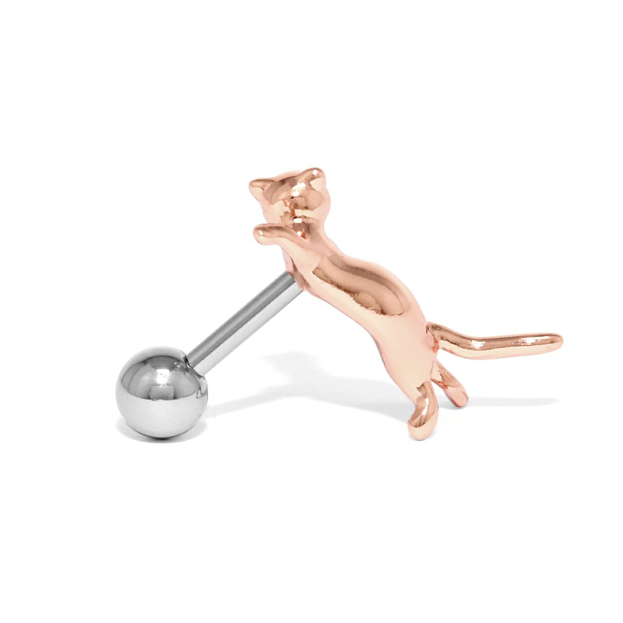 軟骨ピアス 16G のびネコ 猫 ねこ かわいい アンテナヘリックス 動物