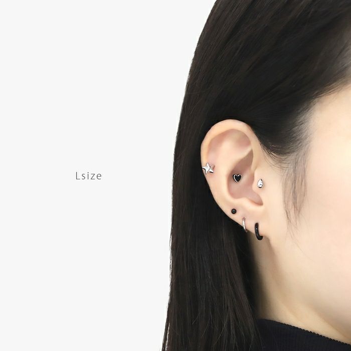 軟骨ピアス 16G ワンポイント ミニピアス シンプル ユニセックス